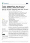 Research paper thumbnail of University Social Responsibility during the COVID-19 Pandemic: Universities’ Case in the BRICS Countries