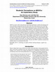 Research paper thumbnail of Students’ Perceptions on MOOCs: An Exploratory Study