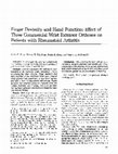 Research paper thumbnail of Finger dexterity and hand function: Effect of three commercial wrist extensor orthoses on patients with rheumatoid arthritis