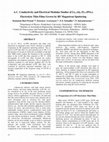 Research paper thumbnail of A.C. Conductivity and Electrical Modulus Studies of Li1.3Al0.3Ti1.7(PO4)3 Electrolyte Thin Films Grown by RF Magnetron Sputtering