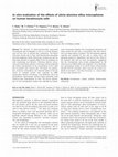 Research paper thumbnail of In vitro evaluation of the effects of yttria-alumina-silica microspheres on human keratinocyte cells