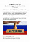 Research paper thumbnail of Krieg in der Ukraine XIX:  Die Sanktionen gegen Russland, 31. Mai 2022