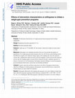 Research paper thumbnail of Effects of Intervention Characteristics on Willingness to Initiate a Weight Gain Prevention Program