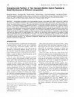 Research paper thumbnail of Energetics and Partition of Two Cecropin-Melittin Hybrid Peptides to Model Membranes of Different Composition