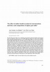 Research paper thumbnail of The effect of udder health on mineral concentrations and fatty acid composition of alpine goat milk *