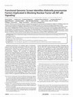 Research paper thumbnail of Functional genomic screen identifies Klebsiella pneumoniae factors implicated in blocking NF-κB signalling