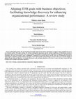 Research paper thumbnail of Aligning IT / IS goals with business objectives ; facilitating knowledge discovery for enhancing organizational performance : A review study