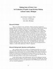 Research paper thumbnail of Making sense of foster care: An evaluation of family group decision making in Kent County, Michigan