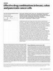 Research paper thumbnail of Effective drug combinations in breast, colon and pancreatic cancer cells