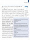 Research paper thumbnail of The challenges and opportunities of mental health data sharing in the UK