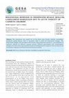 Research paper thumbnail of Behavioural Response in Freshwater Bivalve Mollusk, Lamellidens Marginalis Due to Acute Toxicity of Cadmium Chloride