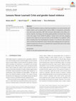 Research paper thumbnail of Lessons Never Learned: Crisis and gender‐based violence