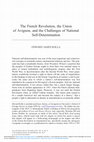 Research paper thumbnail of The French Revolution, the Union of Avignon, and the Challenges of National Self-Determination