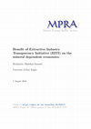 Research paper thumbnail of Benefit of Extractive Industry Transparency Initiative (EITI) on the mineral dependent economies