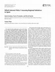 Research paper thumbnail of Which Internet Policy? Assessing Regional Initiatives in Spain