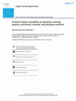 Research paper thumbnail of Common beans variability on physical, canning quality, nutritional, mineral, and phytate contents