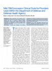 Research paper thumbnail of Mild TBI/Concussion Clinical Tools for Providers Used Within the Department of Defense and Defense Health Agency