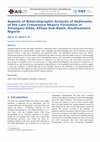 Research paper thumbnail of Aspects of Biostratigraphic Analysis of Sediments of the Late Cretaceous Nkporo Formation in Amangwu-Edda, Afikpo Sub-Basin, Southeastern Nigeria