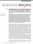 Research paper thumbnail of Development of a selective agonist for relaxin family peptide receptor 3