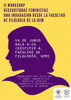 Research paper thumbnail of II workshop Reescrituras feministas. Una indagación desde la facultad de Filología de la UCM