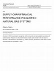 Research paper thumbnail of Supply Chain Financial Performance in Liquefied Natural Gas Systems