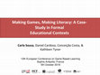 Research paper thumbnail of Making games, making literacy: A case-study in formal educational contexts