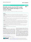 Research paper thumbnail of Mortality among very low birth weight infants after hospital discharge in a low resource setting