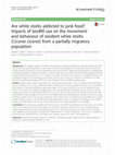 Research paper thumbnail of Are white storks addicted to junk food? Impacts of landfill use on the movement and behaviour of resident white storks (Ciconia ciconia) from a partially migratory population