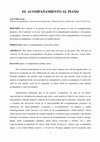 Research paper thumbnail of El acompañamiento al piano