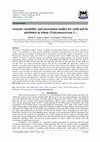 Research paper thumbnail of Genetic variability and association studies for yield and its attributes in wheat (Triticumaestivum L