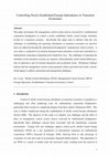 Research paper thumbnail of Controlling newly established foreign subsidiaries in transition economies