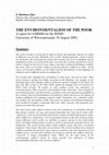 Research paper thumbnail of THE ENVIRONMENTALISM OF THE POOR