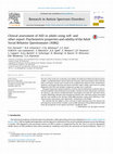 Research paper thumbnail of Clinical assessment of ASD in adults using self- and other-report: Psychometric properties and validity of the Adult Social Behavior Questionnaire (ASBQ)