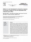 Research paper thumbnail of Defects in root development and gravity response in the aem1 mutant of rice are associated with reduced auxin efflux