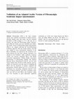 Research paper thumbnail of Validation of an Adapted Arabic Version of Fibromyalgia Syndrome Impact Questionnaire