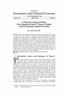 Research paper thumbnail of A Weberian Critique of Weber: Re-Evaluation of Sabri F. Ülgener’s Studies on Socio-Economic Structure of Turkey