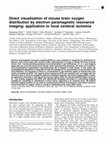 Research paper thumbnail of Direct Visualization of Mouse Brain Oxygen Distribution by Electron Paramagnetic Resonance Imaging: Application to Focal Cerebral Ischemia