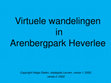 Research paper thumbnail of Virtuele wandelingen in Arenbergpark Heverlee (e-gids)