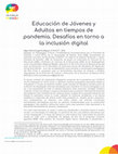 Research paper thumbnail of Educación de Jóvenes y Adultos en tiempos de pandemia