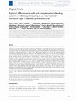 Research paper thumbnail of Regional differences in milk and complementary feeding patterns in infants participating in an international nutritional type 1 diabetes prevention trial