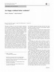 Research paper thumbnail of Are happy residents better residents?