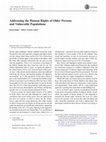 Research paper thumbnail of Addressing the Human Rights of Older Persons and Vulnerable Populations