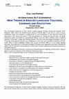 Research paper thumbnail of International ELT Conference: New Trends in English Language Teaching, Learning and Education [University of Naples L'Orientale - Procida (Italy) - September 26-27, 2022]