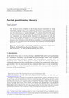 Research paper thumbnail of Social positioning theory