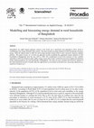 Research paper thumbnail of Modelling and Forecasting Energy Demand in Rural Households of Bangladesh