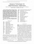 Research paper thumbnail of Interposer Technologies for High-Performance Applications