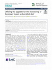 Research paper thumbnail of Offering the appetite for the monitoring of European forests a diversified diet