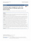 Research paper thumbnail of Romanian legal management rules limit wood production in Norway spruce and beech forests