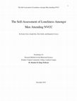 Research paper thumbnail of The Self-Assessment of Loneliness Amongst Men attending NVCC The Self-Assessment of Loneliness Amongst Men Attending NVCC The Self-Assessment of Loneliness Amongst Men attending NVCC