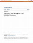 Research paper thumbnail of Emprendimiento social y cadenas globales de valor